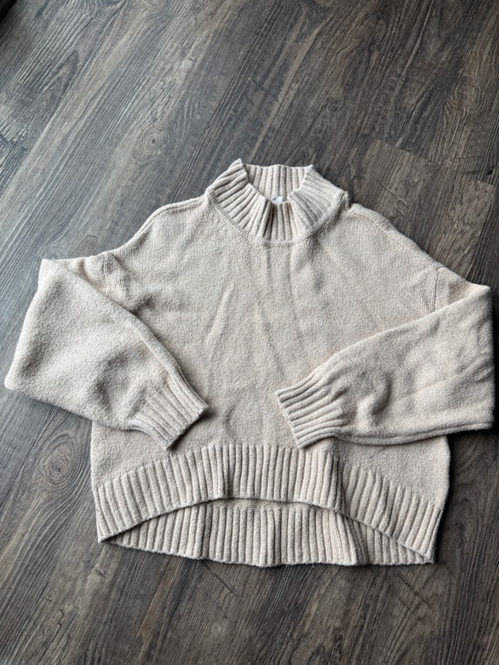 GAP Girl's Light Beige Mock Neck Knit Sweater